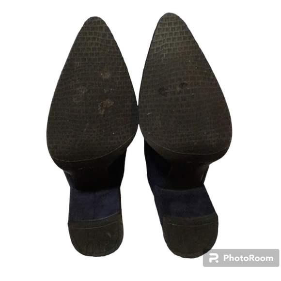 Stuart Weitzman Straighten Nice Blue Suede Boots - Picture 7 of 13